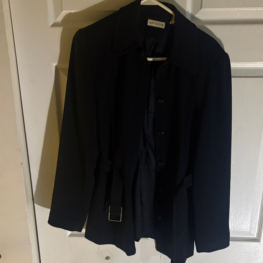 Ann Taylor Women's black Trench Coat